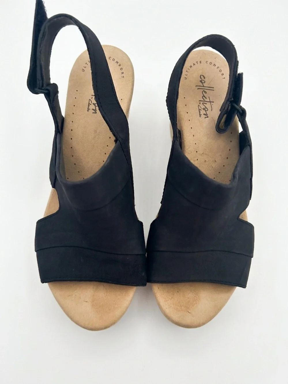 Clarks The Collection Suede Wedge Sandals